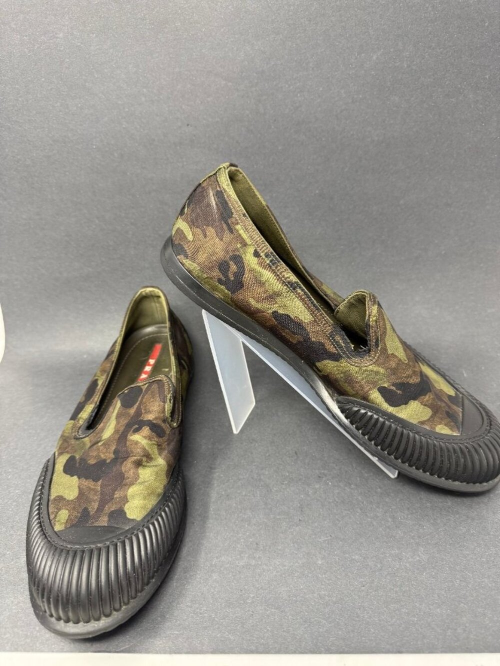Prada Sport Camouflage Slip-On Sneakers Mens 13 Shoes